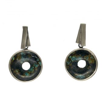 Turquoise Donut Earrings