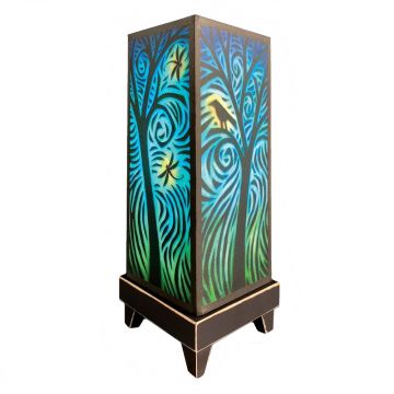 Bird & Dragonfly Box Lamp