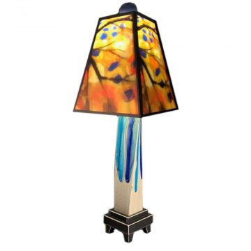 Stained Glass Tree Ceramic Lamp