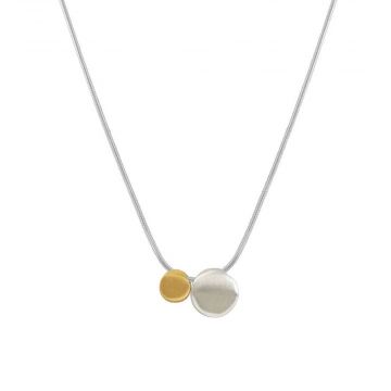 Two Pebble Silver & Vermeil Necklace