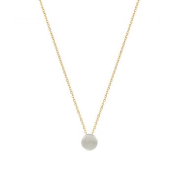 Tiny Circle Silver & Vermeil Necklace