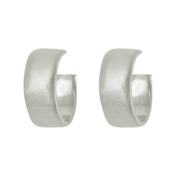 Wide Silver Hoops