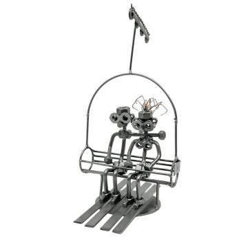 Ski Lift Couple Sculpture