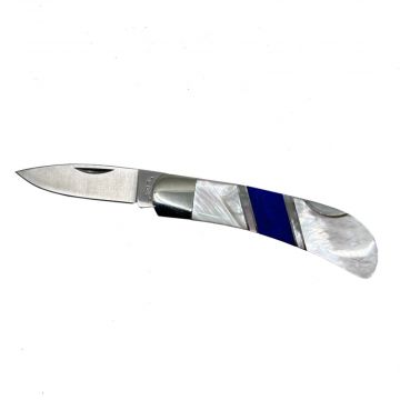 Mother of Pearl & Lapis 3" Lockback Knife