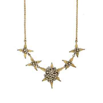 Queen Anne's Lace Multi Cluster Necklace