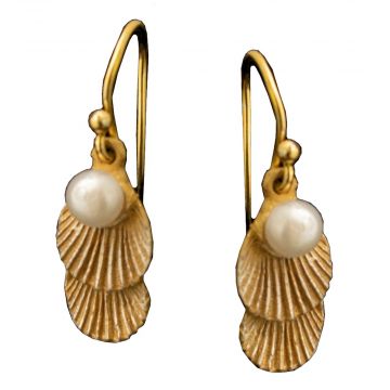 Sea Scallop Petite Pearl Earring