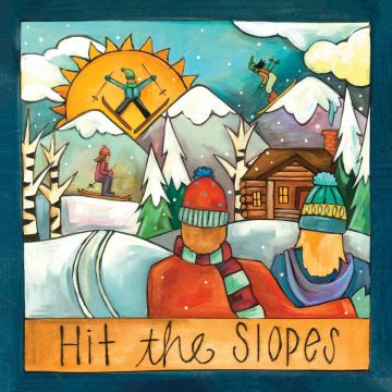 Snow Bunnies Plaque 9"x9"