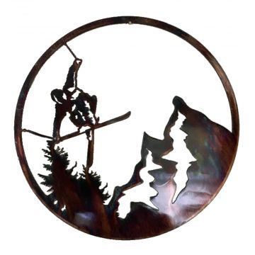 Skier Metal Art