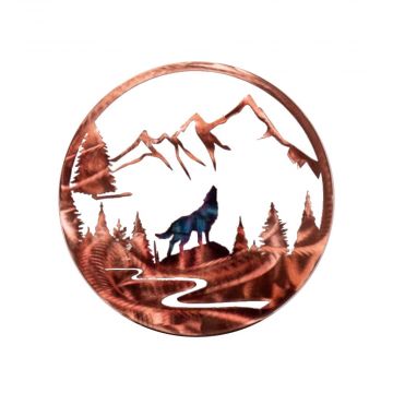 Howling Wolf Metal Art