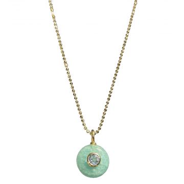 Amazonite & Blue Topaz Gold Necklace