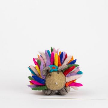 Rainbow Hedgehog Felt Toy