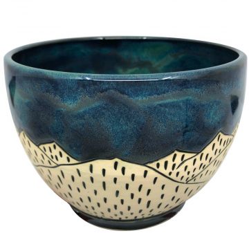 Snowy Mountain Serving Bowl