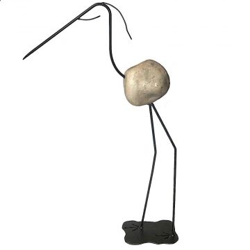 Stone & Metal Heron - Size Choices