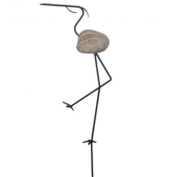 Stone & Metal Heron w/ Foot Up - Size Choices