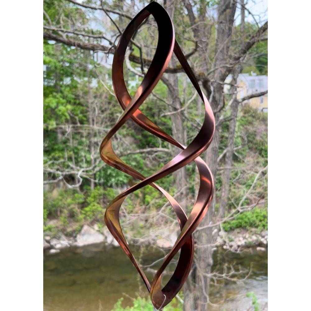 copper wind spinners hanging