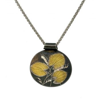 Lily Pad Oxidized Pendant