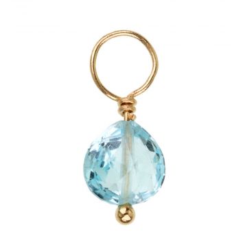 Blue Topaz Birthstone Charm