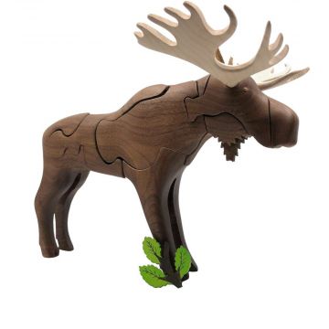 Moose with Aspen Branch Puzzle