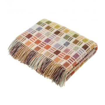 Multi Ribbon Wool Throw