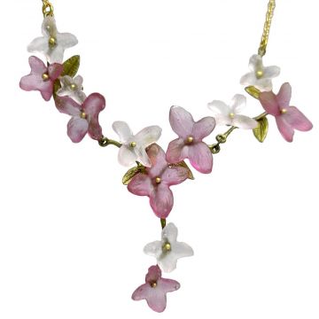 Pink Hydrangea Statement Necklace
