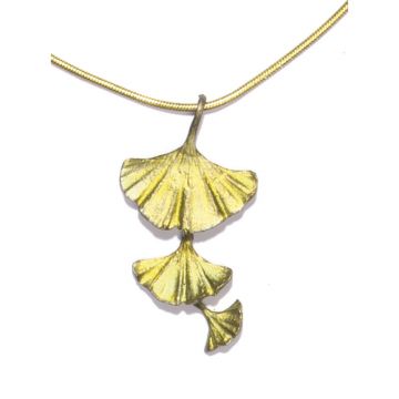 Ginkgo Triple Leaves Pendant