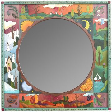 Sticks Square Seasonal Mirror