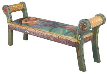 Mermaid Rolled Arm Bench