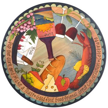 Brie, Lobster & Red Wine Lazy Susan