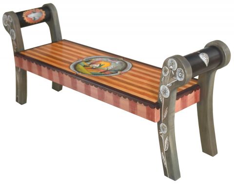 Small rolled arm sale bench