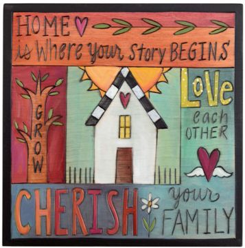 Cherish Family Story Plaque 10x10