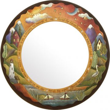 Sticks Cape Living Round Mirror