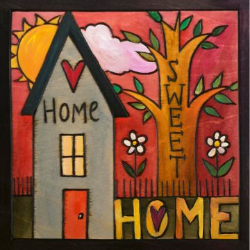 Everybody's Home Plaque 6"x6"