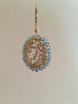 Crystal Blue Earrings
