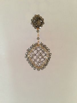 Gray Tiered Earrings