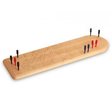 Bird's-Eye Maple Three Track Cribbage Board