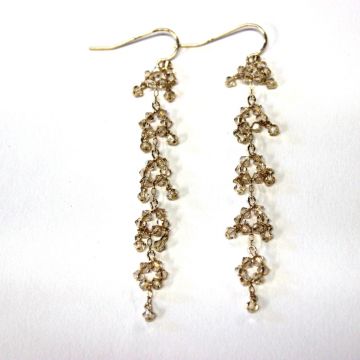 Champagne Crystal Vine Earrings