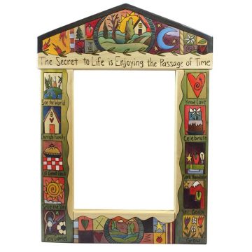 Sticks Secret to Life Patchwork Medium Mirror