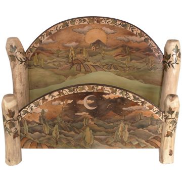 Sticks Queen-Bed Earth Tone