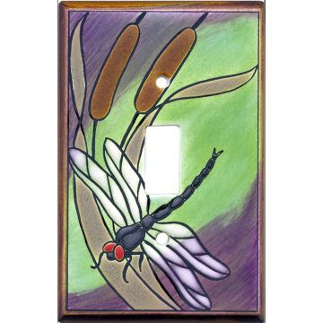 Dragonfly Bulrush Switch Plate