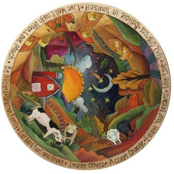 Special Fall Farm Landscape Lazy Susan