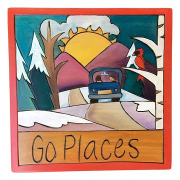 Go Places Winter Plaque