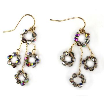 Black Diamond Dangle Earrings