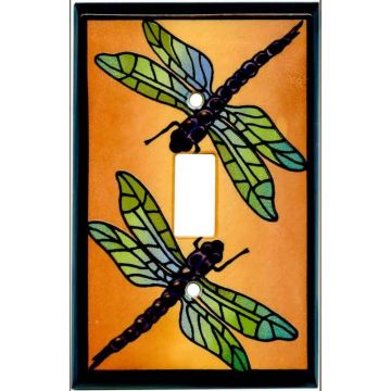 Multi-Color Dragonfly Switch Plate