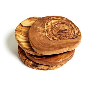 Olive Wood Coasters (Set of 4)