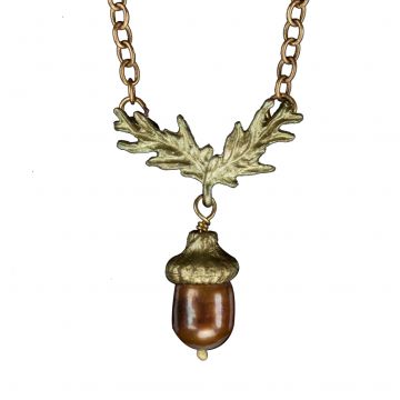 Acorn & Oak Pendant Necklace