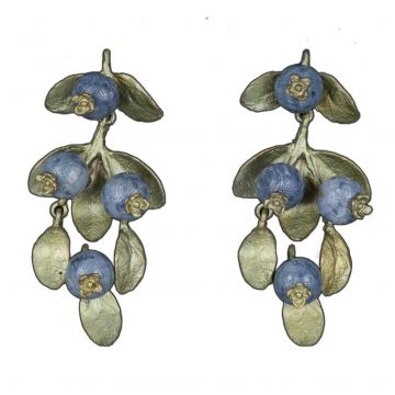Blueberry Post Drop Earrings
