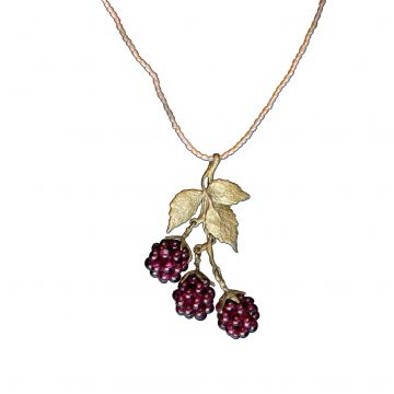 Raspberry Cluster Pendant Necklace