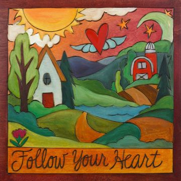 9" x 9" Follow Your Heart
