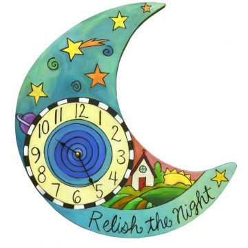 After Midnight Sticks Printed Clock