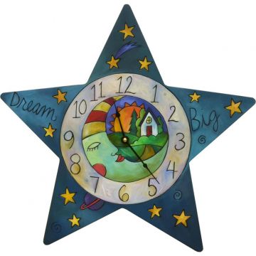 Who Hung The Moon Sticks Printed Clock